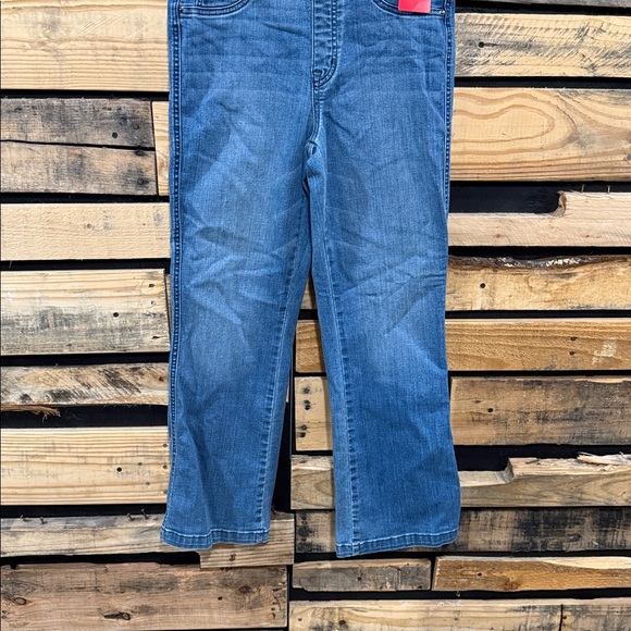 Spanx Denim Cropped Kick Flare Pants Jeans Blue 20541R In Vintage Indigo M NWT - Picture 3 of 10